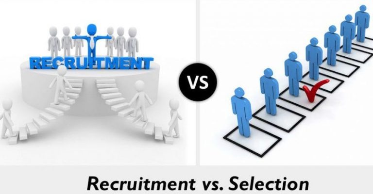 Difference between recruitment and selection