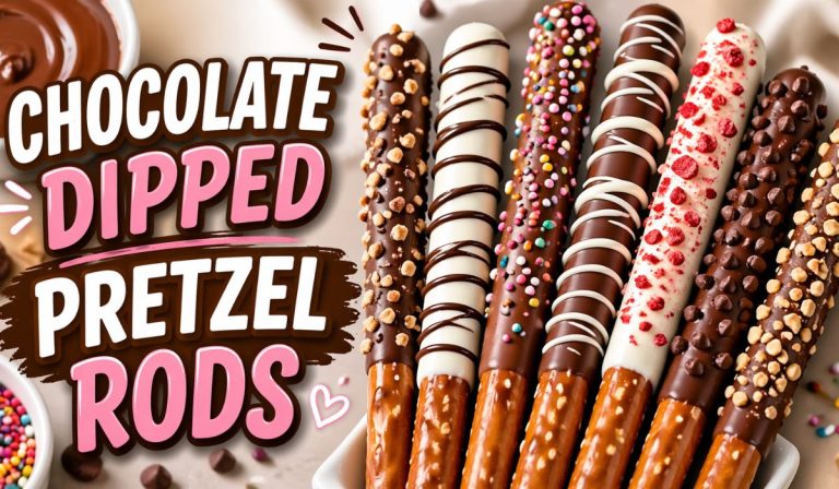 chocolate dipped pretzel rods